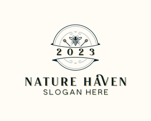 Natural Honey Bee logo design