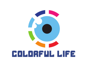 Colorful Eye Ball logo design