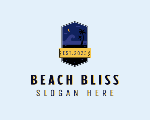 Island Beach Night logo design