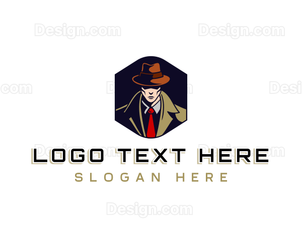 Detective Investigator Man Logo