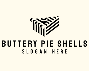 Geometric Dessert Pie logo design