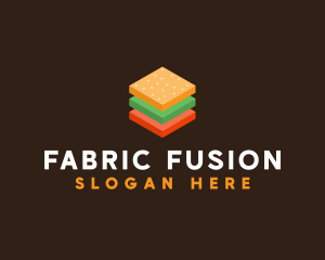 3D Burger Sandwich logo design