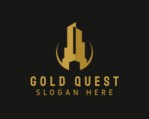 Gold Condominium Building logo design