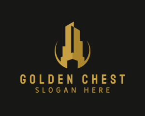 Gold Condominium Building logo design