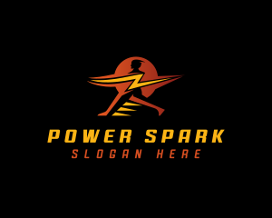 Lightning Electric Human logo