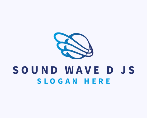 Gradient Biotech Wave logo design