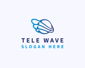 Gradient Biotech Wave logo design