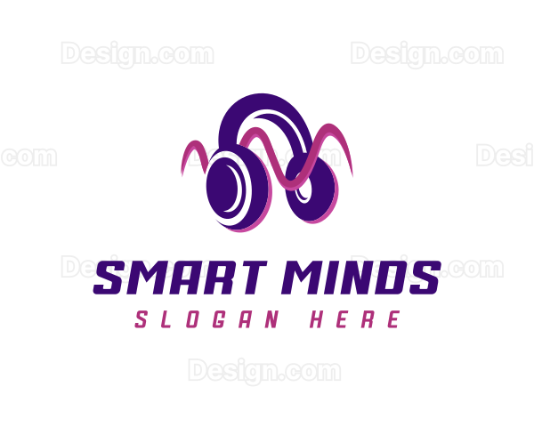 Music Headset Soundwave Logo