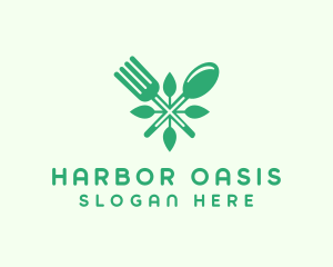 Salad Vegan Greens Food logo design