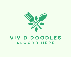 Salad Vegan Greens Food logo design