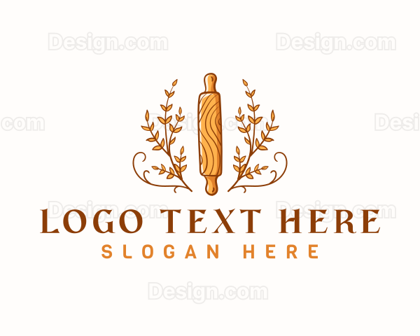 Baking Pastry Rolling Pin Logo