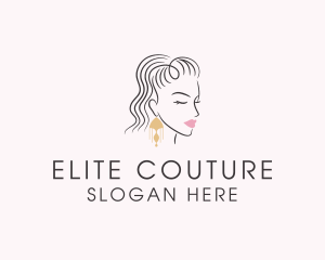 Female Fashion Earring  logo design