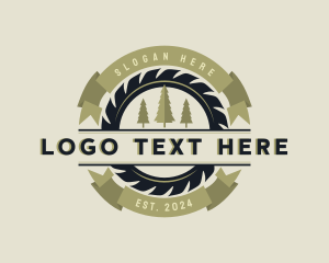 Forest Saw Lumberjack Logo