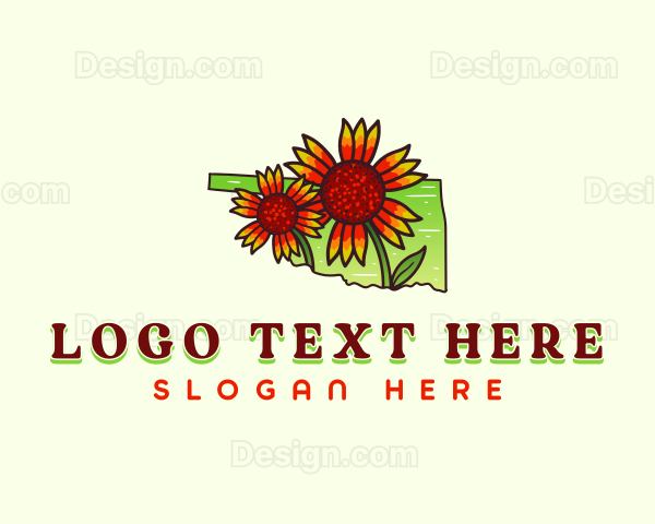 Oklahoma Flower Bloom Logo