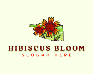 Oklahoma Flower Bloom logo design