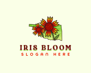 Oklahoma Flower Bloom logo design