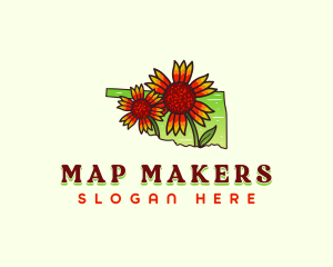 Oklahoma Flower Bloom logo design