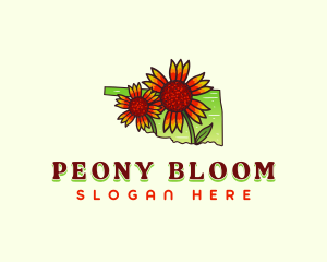 Oklahoma Flower Bloom logo design