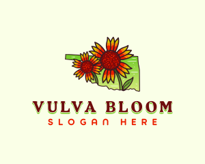 Oklahoma Flower Bloom logo design