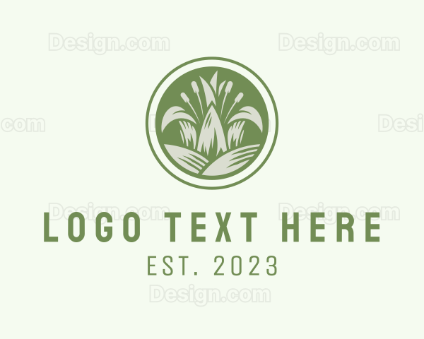 Grass Lawn Gardening Logo