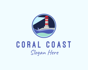 Sea Lighthouse Coast  logo design