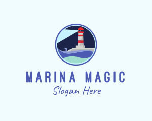 Sea Lighthouse Coast  logo design