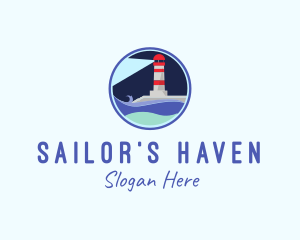 Sea Lighthouse Coast  logo design