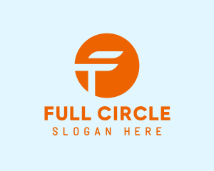 Advertising Circle Letter F logo design