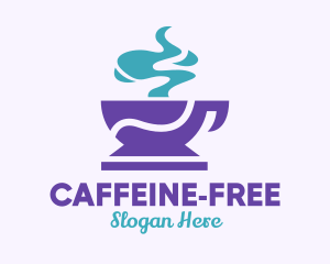 Purple Coffee Cup logo design