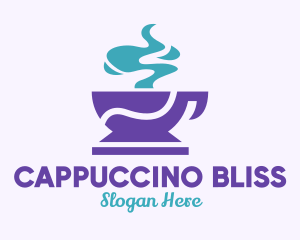 Purple Coffee Cup logo design