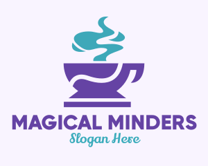 Purple Coffee Cup logo design