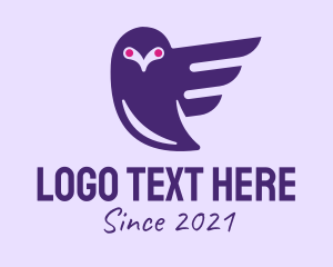 Purple Flying Owl  logo