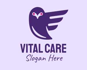 Purple Flying Owl  Logo