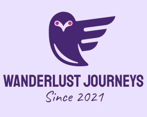 Purple Flying Owl  logo