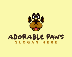 Pet Dog Paw logo design