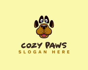 Pet Dog Paw logo design