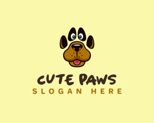 Pet Dog Paw logo design