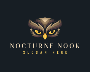 Nocturnal Owl Eyes logo design