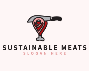 Meat Shop Location Pin logo