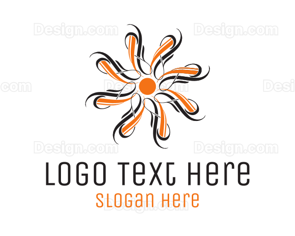 Sun Floral Waves Logo