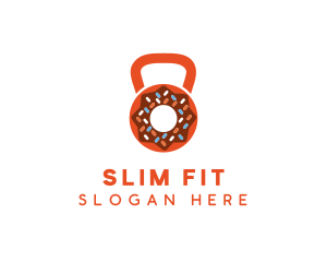 Donut Kettlebell Diet logo design