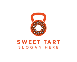 Donut Kettlebell Diet logo design