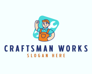 Handyman Wrench Maintenance logo design