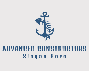 Fishbone Anchor Harbor logo design