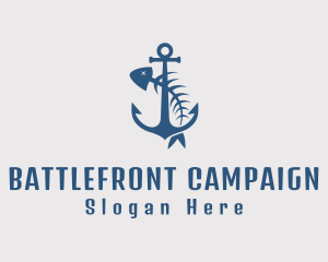 Fishbone Anchor Harbor logo design