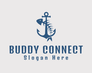 Fishbone Anchor Harbor logo design