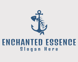 Fishbone Anchor Harbor logo design