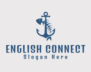 Fishbone Anchor Harbor logo design