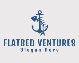 Fishbone Anchor Harbor logo design