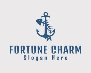 Fishbone Anchor Harbor logo design